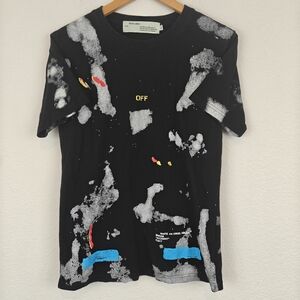 Off-White c/o Virgil Abloh "Accident" Graphic Short Sleeve t-shirt 2017 Sz LG